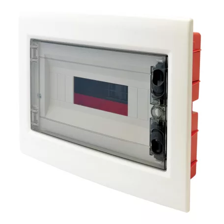 Tracon 1×12 (12) modul, IP40, (H×W×D=200x256x66mm) EDSS-12/1 Süllyesztett elosztódoboz, füstszínű-sík ajtóval, NPE nélkül 5997374205429