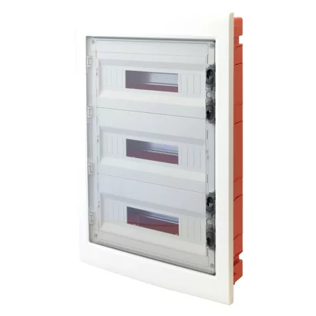 Tracon 3×12 (36) modul, IP40, (H×W×D=545×305×85 mm) EDSS-12/3 Süllyesztett elosztódoboz, füstszínű-sík ajtóval, NPE nélkül 5997374182645