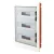 Tracon 3×18 (54) modul, IP40, (H×W×D=655×440×90mm) EDSS-18/3 Süllyesztett elosztódoboz, füstszínű-sík ajtóval, NPE nélkül 5997374205481
