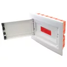 Tracon 1×8 (8) modul, IP40, (H×W×D=180×220×88mm) EDSSN-8/1 Süllyesztett elosztódoboz, fehér-sík ajtóval, NPE nélkül 5997374205412