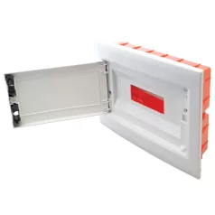   Tracon 1×8 (8) modul, IP40, (H×W×D=180×220×88mm) EDSSN-8/1 Süllyesztett elosztódoboz, fehér-sík ajtóval, NPE nélkül 5997374205412