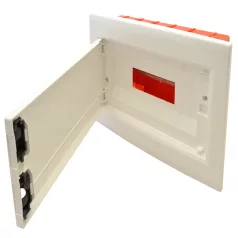   Tracon 1×12 (12) modul, IP40, (H×W×D=240×305×80mm) EDSSN-12/1 Süllyesztett elosztódoboz, fehér-sík ajtóval, NPE nélkül 5997374205436