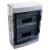 Tracon 2×12 mod, H×W×D=415×300×140mm, IP65, 660V AC, 1000 V DC EDFKIP65-12/2 Falon kívüli elosztódoboz, átlátszó ajtóval, N/PE sínnel 5997374177689