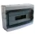 Tracon 1×18 mod, H×W×D=285×410×140mm, IP65, 660V AC, 1000 V DC EDFKIP65-18/1 Falon kívüli elosztódoboz, átlátszó ajtóval, N/PE sínnel 5997374177672
