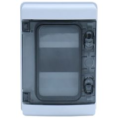   Tracon 1×4 mod, H×W×D=210.3×142.8×99.5mm, IP65,1000 VAC, 1500 VDC EDFKIP65N41 Falon kívüli elosztódoboz, átlátszó ajtóval, N/PE sínnel 5997374201575