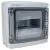 Tracon 1×8 mod, H×W×D=209×215×98mm, IP65, 1000 VAC, 1500 VDC EDFKIP65N81 Falon kívüli elosztódoboz, átlátszó ajtóval, N/PE sínnel 5997374179652