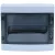 Tracon 1×12 mod, H×W×D=259×298×140mm, IP65, 1000VAC, 1500 VDC EDFKIP65N121 Falon kívüli elosztódoboz, átlátszó ajtóval, N/PE sínnel 5997374191883
