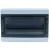 Tracon 1×18 mod, H×W×D=286.3×411×137.8mm, IP65, 1000 VAC, 1500 VDC EDFKIP65N181 Falon kívüli elosztódoboz, átlátszó ajtóval, N/PE sínnel 5997374201582
