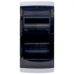   Tracon 3×12 mod, H×W×D=595,3×299,75×147mm, IP65,1000 VAC, 1500 VDC EDFKIP65N123 Falon kívüli elosztódoboz, átlátszó ajtóval, N/PE sínnel 5997374117043