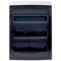   Tracon 3×18 mod, H×W×D=595.3×414.25×148mm, IP65,1000 VAC, 1500 VDC EDFKIP65N183 Falon kívüli elosztódoboz, átlátszó ajtóval, N/PE sínnel 5997374201599