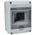 Tracon 1×5 mod, H×W×D=159×118.5×88.6mm, IP65, 1000 VAC, 1500 VDC EDFKIP65U51 Falon kívüli elosztódoboz, átlátszó ajtóval, N/PE sínnel 5997374161077