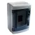 Tracon 1×4 mod, H×W×D=210×140×100mm, IP65, 660V AC, 1000 V DC EDFKIP65-4/1 Falon kívüli elosztódoboz, átlátszó ajtóval, N/PE sínnel 5997374177641