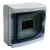Tracon 1×8 mod, H×W×D=210×215×100mm, IP65, 660V AC, 1000 V DC EDFKIP65-8/1 Falon kívüli elosztódoboz, átlátszó ajtóval, N/PE sínnel 5997374177658