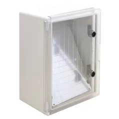   Tracon HxWxD=400x300x195mm, IP65, IK10, 1000V AC/DC, RAL7035 TME403020T Műanyag elosztószekrény átlátszó ajtóval 5997374183741