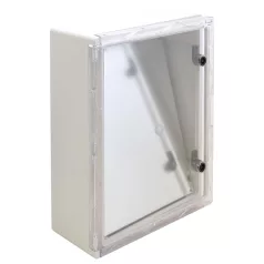   Tracon HxWxD=500x400x175mm, IP65, IK10, 1000V AC/DC, RAL7035 TME504018T Műanyag elosztószekrény átlátszó ajtóval 5997374183758