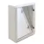 Tracon HxWxD=500x400x175mm, IP65, IK10, 1000V AC/DC, RAL7035 TME504018T Műanyag elosztószekrény átlátszó ajtóval 5997374183758
