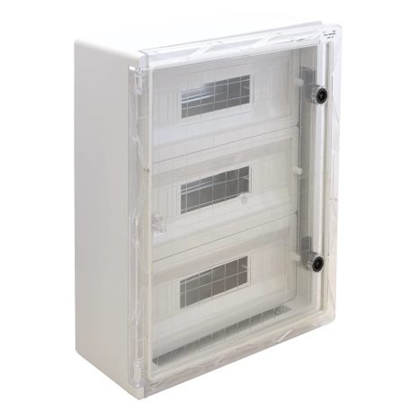 Tracon 3x22mod, HxWxD=600x500x220mm, IP65, IK10, 1000V AC/DC TME605022MT Műanyag elosztószekrény maszkos átlátszó ajtóval 5997374223539
