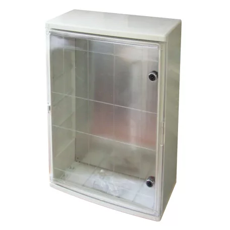 Tracon HxWxD=800x600x260mm, IP65, IK10, 1000V AC/DC, RAL7035 TME806026T Műanyag elosztószekrény átlátszó ajtóval 5997374231688