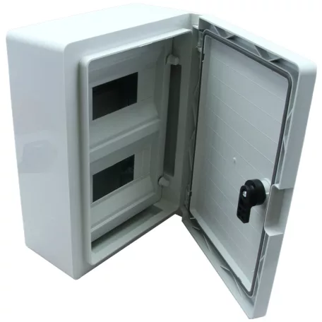 Tracon 2x9mod, HxWxD=330x250x130mm, IP65, IK10, 1000V AC/DC TME332513M Műanyag elosztószekrény maszkos 5997374195089