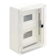   Tracon 2x9mod, HxWxD=330x250x130mm, IP65, IK10, 1000V AC/DC TME332513MT Műanyag elosztószekrény maszkos átlátszó ajtóval 5997374195096