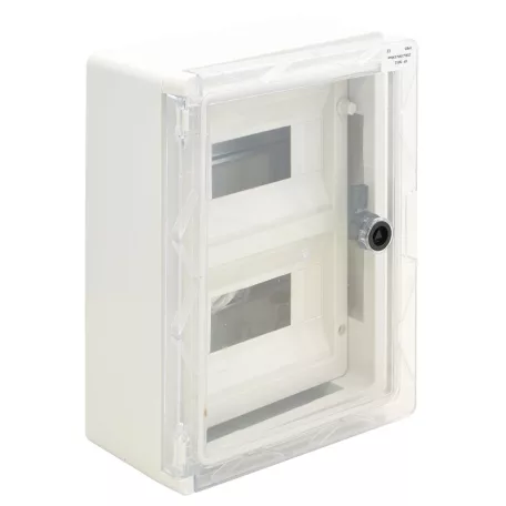 Tracon 2x9mod, HxWxD=330x250x130mm, IP65, IK10, 1000V AC/DC TME332513MT Műanyag elosztószekrény maszkos átlátszó ajtóval 5997374195096