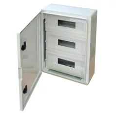   Tracon 3x17 mod, HxWxD=500x400x175mm, IP65, IK10, 1000V AC/DC TME504018M Műanyag elosztószekrény maszkos 5997374183796