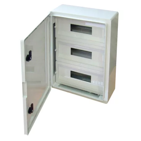 Tracon 3x17 mod, HxWxD=500x400x175mm, IP65, IK10, 1000V AC/DC TME504018M Műanyag elosztószekrény maszkos 5997374183796