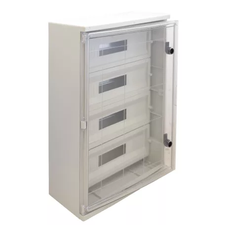 Tracon 4x22 mod, HxWxD=700x500x245mm, IP65, IK10, 1000V AC/DC TME705025MT Műanyag elosztószekrény maszkos átlátszó ajtóval 5997374183857