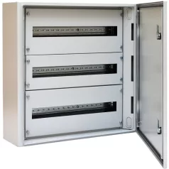   Tracon W×L×H=600×600×200 / 72M (3×24), IP54 TGEF606020 Fémajtós fém elosztószekrény 5997374220545