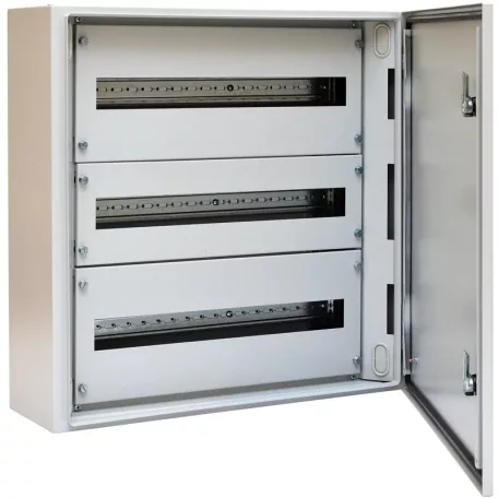 Tracon W×L×H=600×600×200 / 72M (3×24), IP54 TGEF606020 Fémajtós fém elosztószekrény 5997374220545