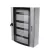 Tracon 600×750×200mm / 96M (4×24 mod) TGE607520 Ívelt biztonsági üvegajtós fémelosztószekrény 5997374217309