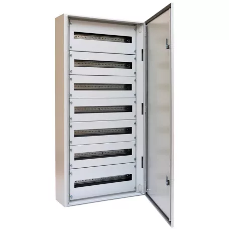 Tracon 600×1200×250 / 168M (24×7 rows) TGEF6012025 Fémajtós fém elosztószekrény 5997374223935