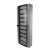 Tracon 600×1500×250 / 216M (24×9 rows) TGE6015025 Ívelt biztonsági üvegajtós fémelosztószekrény 5997374223904