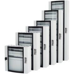   Tracon 600×1800×250 / 264M (24×11 rows) TGE6018025 Ívelt biztonsági üvegajtós fémelosztószekrény 5997374223911