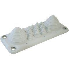   Tracon 222x92mm; IP55 EKBV-03 Elosztószekrény kábelbevezető, gumi, 14db kábelhez 5997374187411