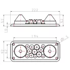 Tracon 222x92mm; IP55 EKBV-03 Elosztószekrény kábelbevezető, gumi, 14db kábelhez 5997374187411