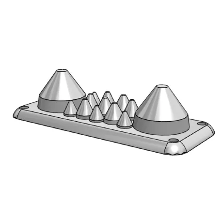 Tracon 222x92mm; IP55 EKBV-03 Elosztószekrény kábelbevezető, gumi, 14db kábelhez 5997374187411