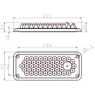 Tracon 222x92mm; IP55 EKBV-05 Elosztószekrény kábelbevezető, gumi, 51db kábelhez 5997374187435