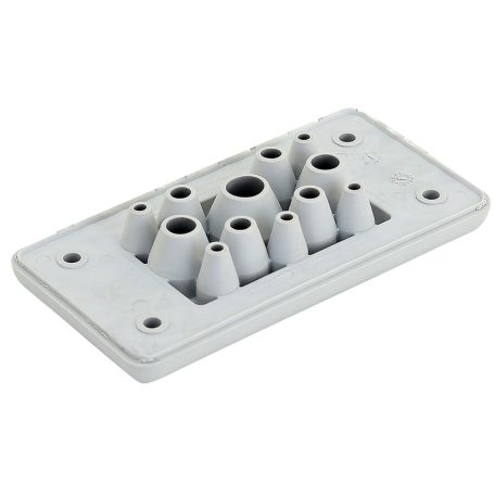 Tracon 107×56×19mm, IP65 EKBV-10 Elosztószekrény kábelbevezető,gumi, 12db kábelhez 5997374216821