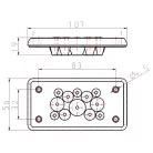 Tracon 107×56×19mm, IP65 EKBV-10 Elosztószekrény kábelbevezető,gumi, 12db kábelhez 5997374216821