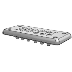   Tracon 127×56×19mm, IP65 EKBV-16 Elosztószekrény kábelbevezető,gumi, 17db kábelhez 5997374216838
