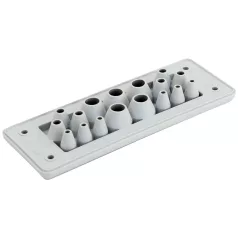   Tracon 153×56×19mm, IP65 EKBV-24 Elosztószekrény kábelbevezető,gumi, 17db kábelhez 5997374216845