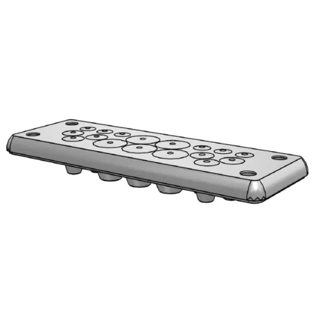 Tracon 153×56×19mm, IP65 EKBV-24 Elosztószekrény kábelbevezető,gumi, 17db kábelhez 5997374216845