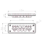 Tracon 153×56×19mm, IP65 EKBV-24 Elosztószekrény kábelbevezető,gumi, 17db kábelhez 5997374216845