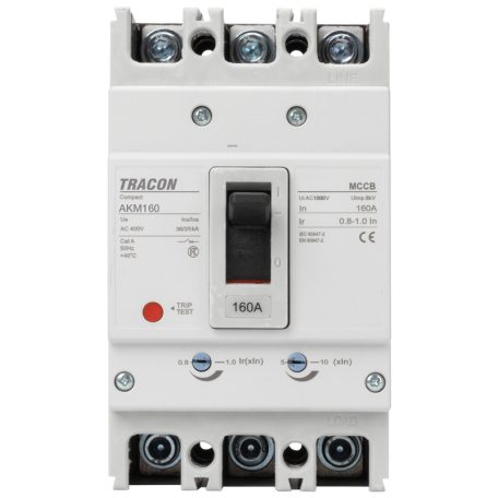 Tracon 3P,63A,Ir=(0,8-1,0)In, 400/415V, 50/60Hz, Icu=36kA, Ics=25kA AKM1-63 Kompakt megszakító 5997374221337