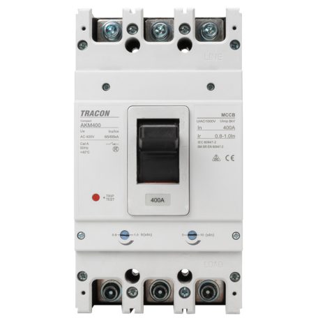 Tracon 3P,630A,Ir=(0,8-1,0)In,400/415V, 50/60Hz, Icu=50kA, Ics=35kA AKM4-630 Kompakt megszakító 5997374221740