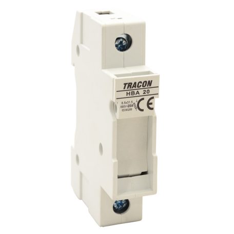 Tracon 20A, 8x32mm; Un=230V/400V HBA-1P-20 Szakaszolókapcsoló-biztosító hengeres bizt.hoz, maszkolható 5997374198202