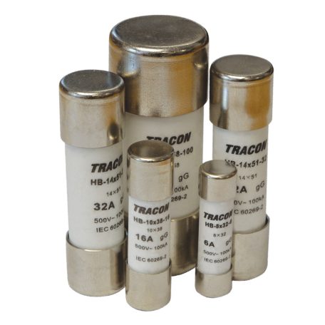 Tracon gG 10A,500VAC,100kA,10x38 HB-10X38-10 Hengeres biztosító 5997374200929