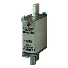   Tracon Un=500V AC, 10A, 00C, 100kA/500VAC, gG NK00C-10 Kiütőszeges késes biztosító 5997374225557