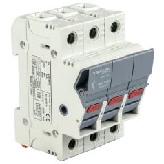   Tracon 32A, 10x38mm, Un=400V/690V, AC22B, 3P, LED CFBL3P32 Szakaszolókapcsoló-biztosító hengeres bizt.hoz, maszkolható 5997374235914